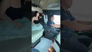 24 hours truck driving couple #fact #shorts
