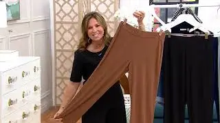Susan Graver Liquid Knit Ava Slim Ankle Pants on QVC
