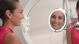 LED Lighted 10X Magnifying Makeup Mirror Portable gooseneck Vanity Mirror