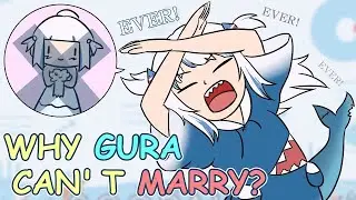 Why GURA can't marry? | hololive animation #shorts #hololiveEN