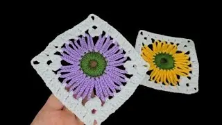 Beautiful Crochet Tile Granny Square 💯Perfect for square Bag Living Room Carpet for beginners#jacket