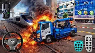 Hyundai Tow Truck vs Bullet Train Accident 🚆🔥 Realistic 3D Driving 2026 - Android Gameplay |car game