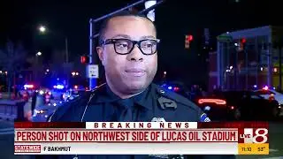 IMPD spokesman William Young: Fatal shooting outside Lucas Oil Stadium
