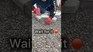 Unilock Hex paver patio installation going down!