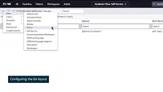 How to configure a list layout