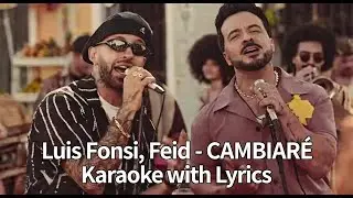 Luis Fonsi, Feid   CAMBIAR&Eacute; Karaoke with Lyrics