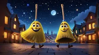 Two Magic Brooms Fly to the Moon + More Nursery Rhymes & Kids Songs