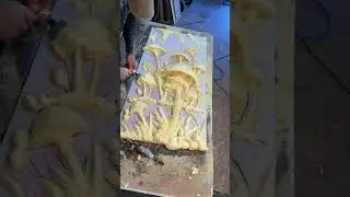 Spray Foam Mushroom Painting #art #mushroom #sculpture #3d #diy #artandcraft #foryou