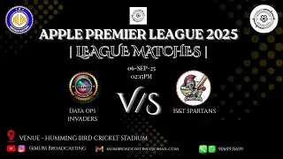 APL 2025 | MATCH - 03 | [  ( Data Ops Invaders )  v/s  ( IS&T Spartans )  ]