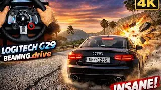 Audi A6 4.2 V8 POV Drive &ndash; Ultra Realistic 4K | BeamNG Drive + G29