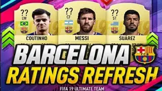 FIFA 19 | BARCELONA WINTER RATINGS | UPGRADES AND DOWNGRADES | /MESSI SUAREZ DEMBELE COUNTINHO