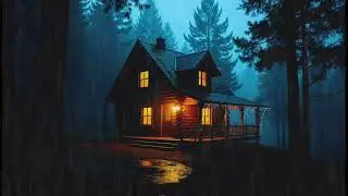 Heavy Rain at Night on Cozy Cabin | Relaxing Rain Sounds for Sleep, Study & Focus | Forest Ambience