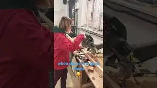 DIY the wife does everything #shorts #usa #diy #ukraine #wood #workshop #master #girl #love
