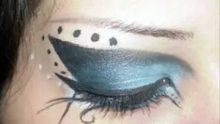 Goth black and blue makeup tutorial