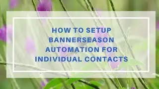How To Setup BannerSeason Automation For Individual Contacts
