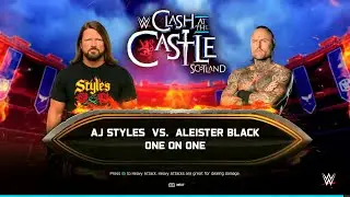 WWE 2K25 FULL MATCH - AJ Styles vs. Aleister Black - The Epic Showdown!
