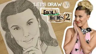 Enola Holmes drawing tutorial / Millie Bobby Brown drawing
