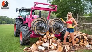 25 Insane Firewood Processors in Action | Dangerous Homemade Wood Cutting Machines#13