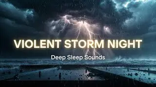 Violent Storm Night on Metal Roof | Heavy Rain, Thunder & Wind Sounds for Deep Sleep