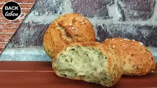 Kürbis Brötchen // Brötchen selber machen // Autolyse-Teig