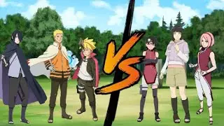 Naruto adult, Sasuke adult and Boruto vs hinata adult, sakura adult and Sarada 