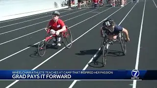 Wheelchair athlete teaches at camp that inspired her passion