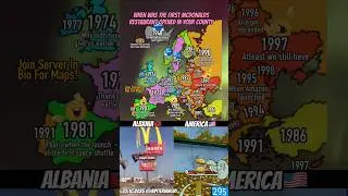 When was the first McDonald&rsquo;s opened in your country?🍔 #shorts #geography #map #memes