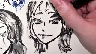 Brush Pen Sketch ~ Real Time Process (No Talking)