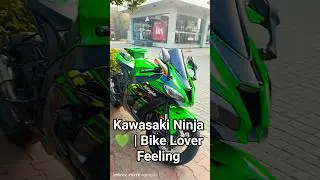 Kawasaki Ninja 💚 | Bike Lover Feeling #kawasakininja #kawasaki10r #zx10r #rider #superbike #popular📈