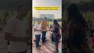 Civil Defence Training Session in Tau Devi Lal Stadium, Gurgaon, 18th May 2025