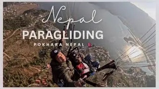 THIS VIEW FEELS UNREAL#PARAGLIDING POKHARA# NEPAL 🇳🇵#FEWA LAKE#TANDEM LANDING 