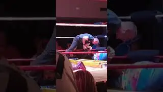Target wrestling hardcore no dq with piledriver on stage in whitehaven 25.10.25