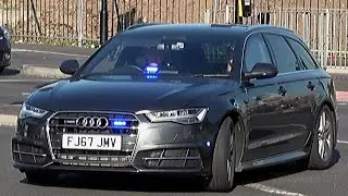 West Midlands Police Firearms - Unmarked Audi A6 ARV Responding With BULLHORN!