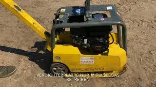 Die Bedienung der Verdichterplatte Wacker BPU 2540