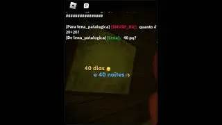 40 dias e 40 noites @Sophie_Milly_Toman