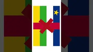 Correct way to hang Central African Republic flag vertically #shorts