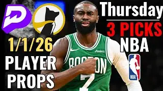 8-2 NBA RUN🔥 PRIZEPICKS UNDERDOG NBA THURSDAY 1/1/26 BEST PLAYER PROPS TODAY!! NEW YEARS DAY!