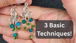 Silver Wirewrap Clover Crystal Chandelier Earrings - PandaHall Collaboration