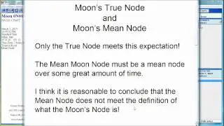 The Moon's Mean Node and True Node