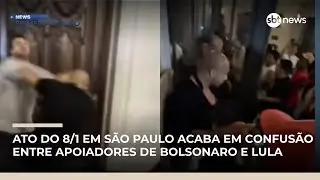Ato do 8/1 em São Paulo acaba em confusão entre apoiadores de Bolsonaro e Lula |#NewsPrimeiraEdição