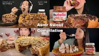 ASMR NUTELLA COOKIES PIE Compilation | No Talking | Only Bits | ASMR Mukbang | ASMR Food