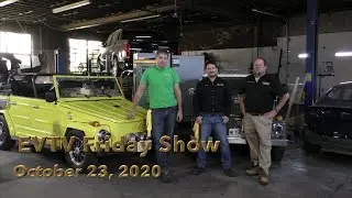 EVTV Friday Show - Tesla Model 3 Battery 300kWH Solar Storage, EVCCON's tune up Jacks's VW Things.