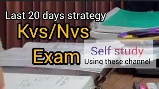 Kvs Nvs strategy tier 1 self-study# channel for kvs preparation #youtube vedio #selfstudyvlog 