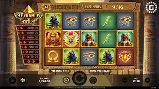 9 Pyramids of Fortune by Hurricane Games Slot Features | GamblerID