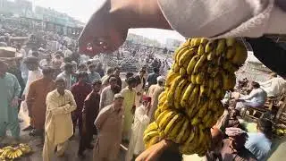 Banana auction in pakpattan fruit market || کیلا نیلامی پاکپتن فروٹ ماکیٹ || price boost