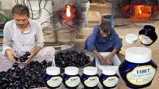 How Two Tibet Cream Glass Bottle Are Made #trend #tiktok  #glassbottle #glass #production