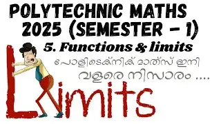 30. Limits & Derivatives &ndash; Kerala Polytechnic Maths (Chapter Explained in Malayalam)  #limit