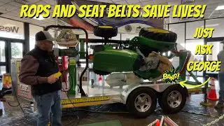 ROPS and Seat Belts Save Lives! Rollover Demonstration &mdash; Practice Tractor Safety