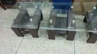 5000 important table set tempered glass Shisha 3 piece table