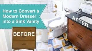 How to Convert a Dresser into a Bathroom Vanity